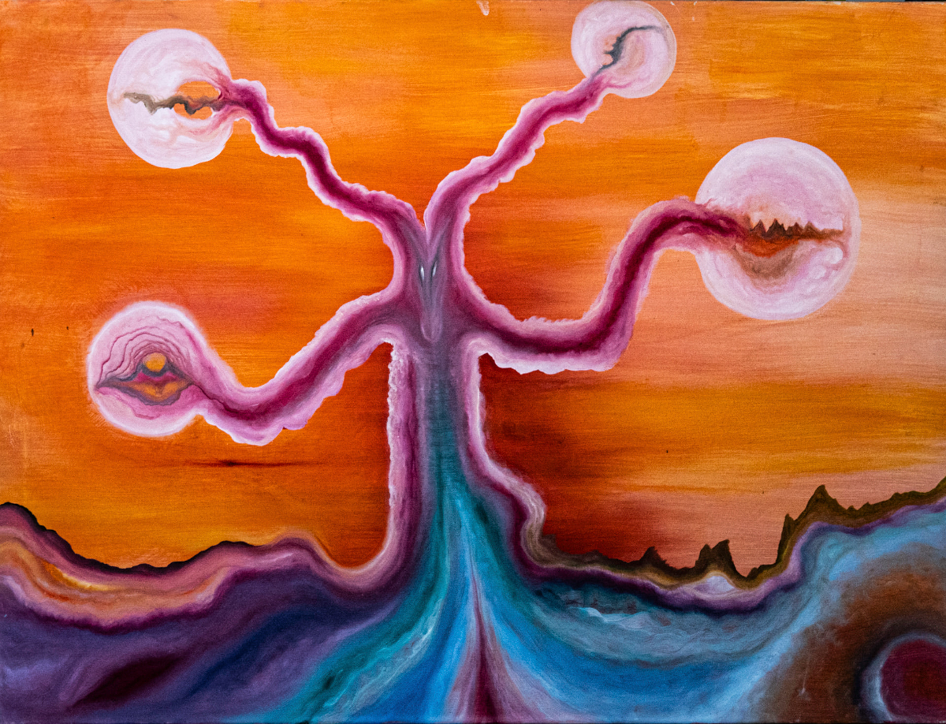 Devil serving Tray, 2000 — painting by Thad Geer