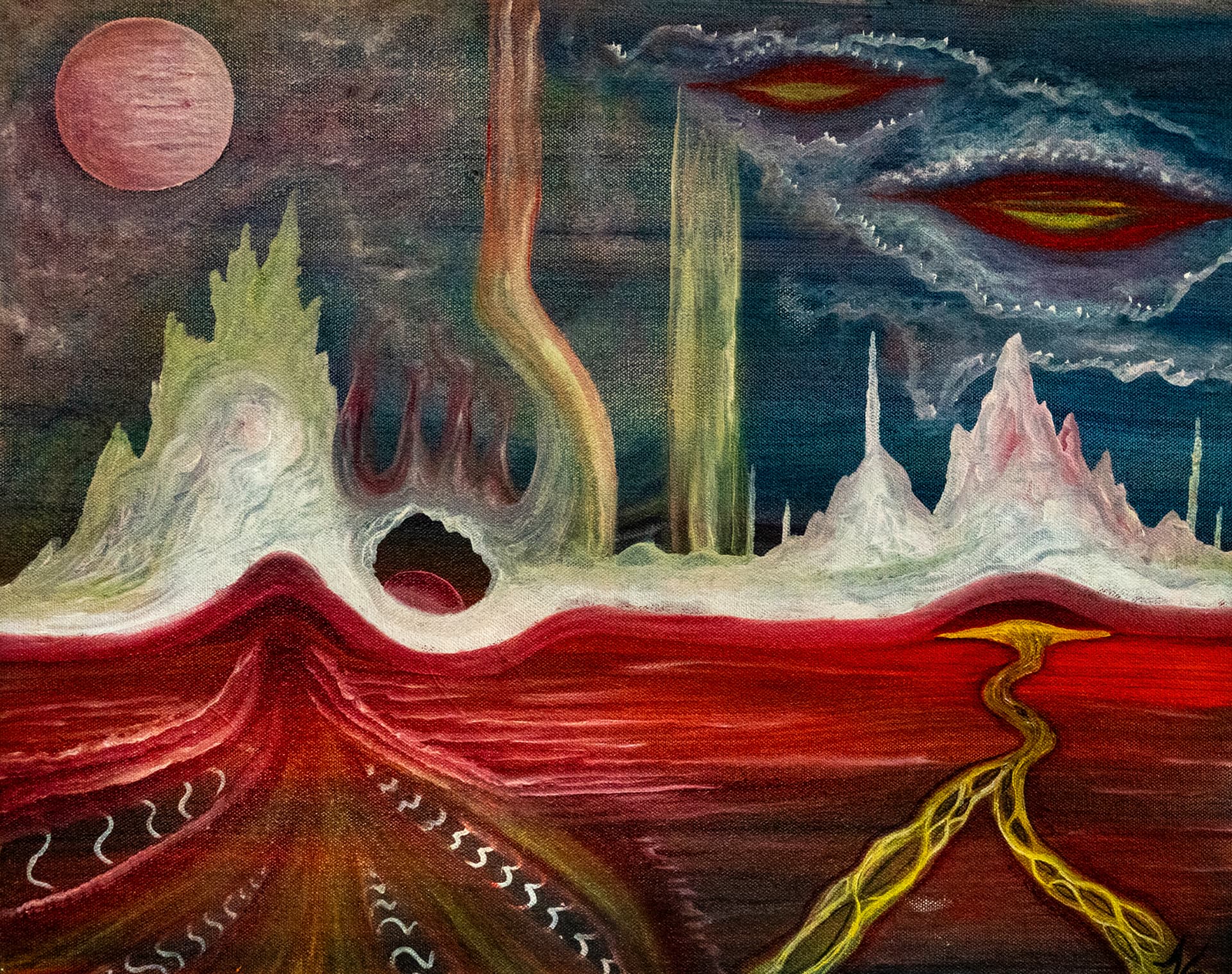 Another Land, 2000 — painting by Thad Geer