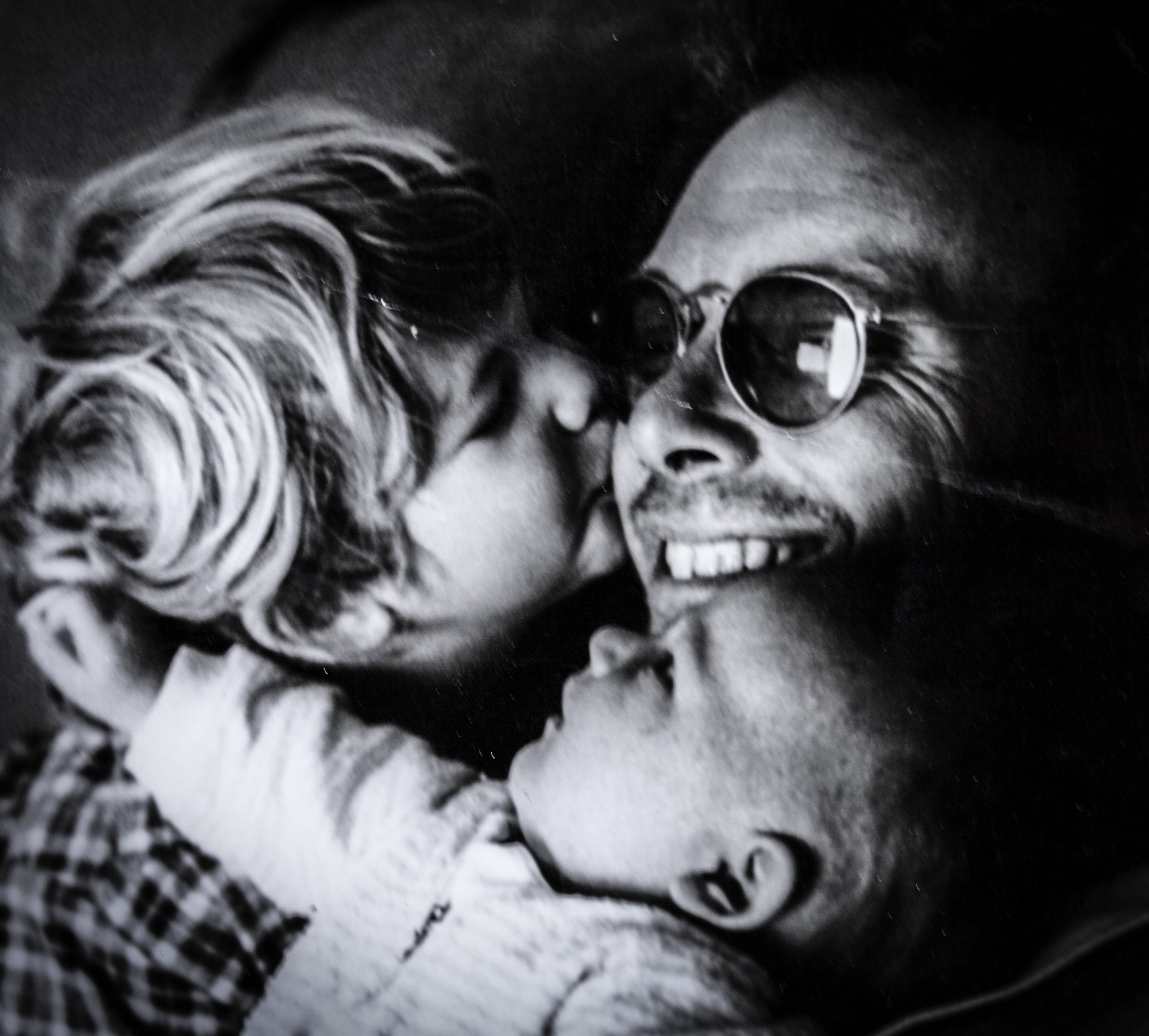 Thad and family. A loving moment.