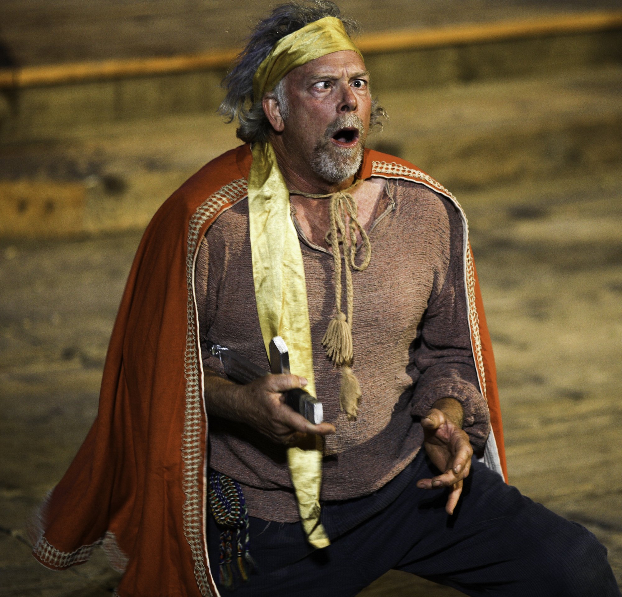 Thad Geer as Pyramus in A Midsummer Night's Dream.